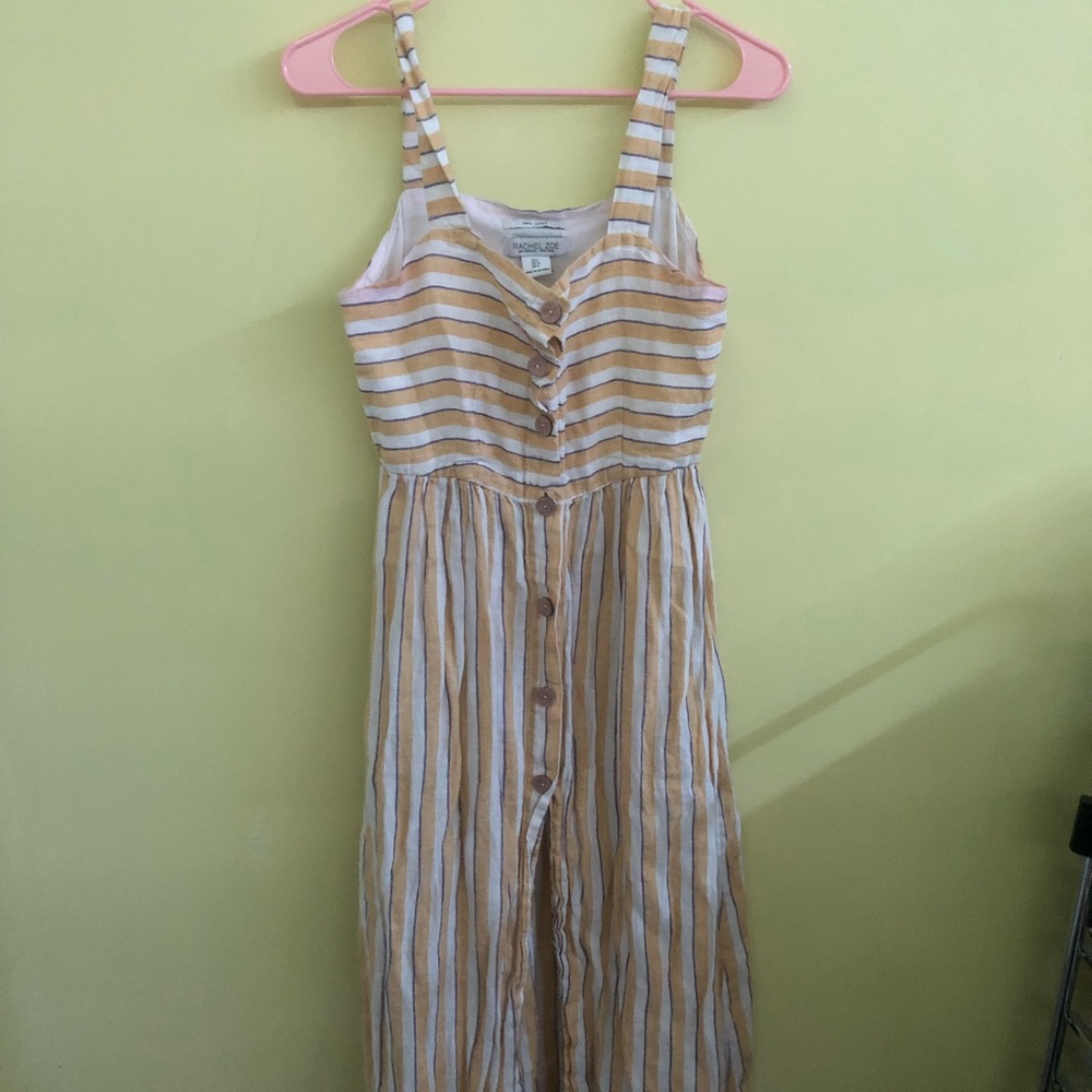yellow striped dress